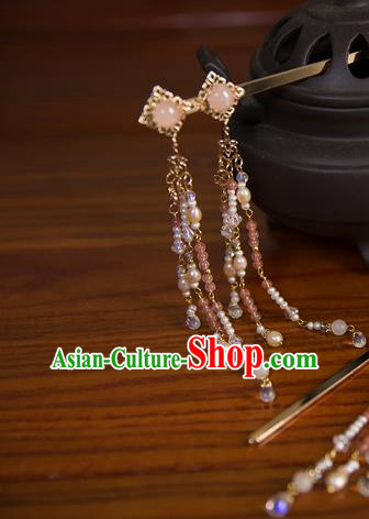 China Tang Dynasty Palace Tassel Hair Stick Traditional Hanfu Hair Accessories Ancient Imperial Consort Hairpin