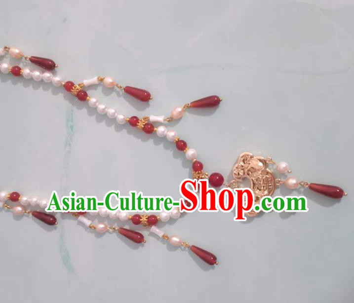 China Traditional Ancient Princess Brass Necklace Handmade Ming Dynasty Plum Blossom Jewelry Accessories