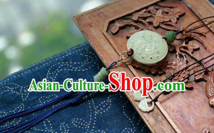 Handmade China Jade Pendant Accessories National Traditional Necklace Jewelry