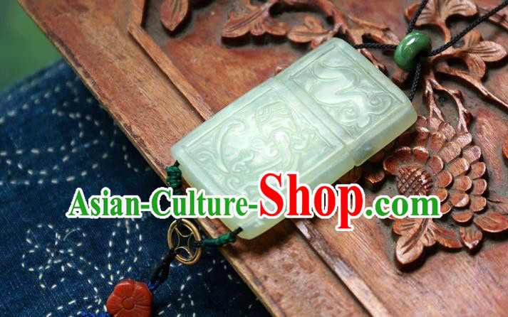 Handmade China National Jade Pendant Accessories Traditional Waist Jewelry