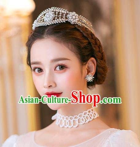 Top Wedding Crystal Royal Crown Wedding Jewelry Ornaments Handmade Princess Hair Accessories