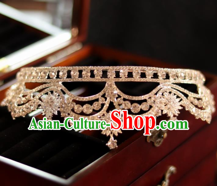 Top Handmade Princess Hair Accessories Wedding Zircon Royal Crown Bride Jewelry Ornaments