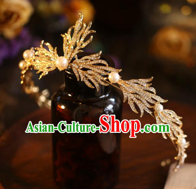 Top Grade Handmade Princess Hair Accessories Halloween Jewelry Ornaments Golden Royal Crown