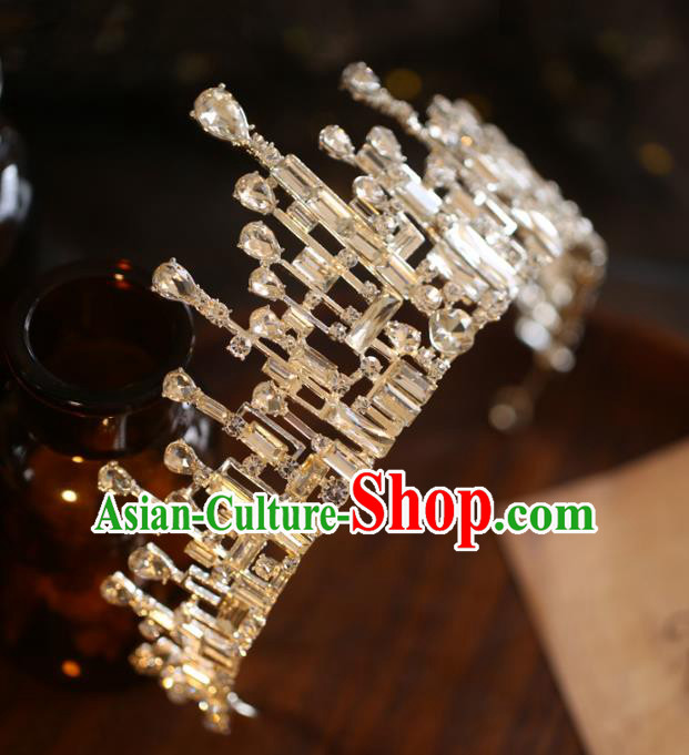 Top Grade Princess Crystal Royal Crown Halloween Hair Accessories Jewelry Wedding Ornaments