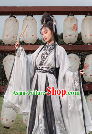China Spring and Autumn Period Beauty Xi Shi Costume Ancient Imperial Concubine Hanfu Dress Historical Traditional Clothing
