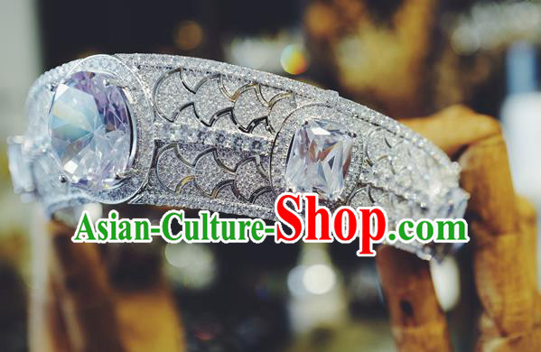 European Queen Zircon Royal Crown Baroque Court Hair Jewelry Wedding Bride Hair Accessories