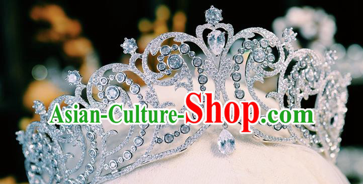 Handmade European Court Royal Crown Headwear Women Jewelry Accessories Baroque Bride Headwear