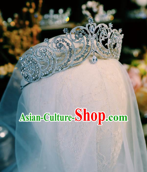 Handmade European Court Royal Crown Headwear Women Jewelry Accessories Baroque Bride Headwear