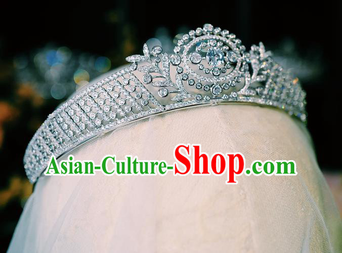 Top European Princess Royal Crown Women Jewelry Accessories Baroque Bride Zircon Headwear