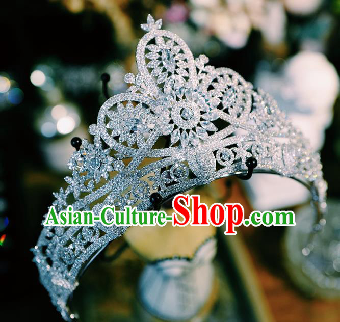 Bride Zircon Royal Crown European Princess Jewelry Wedding Hair Accessories