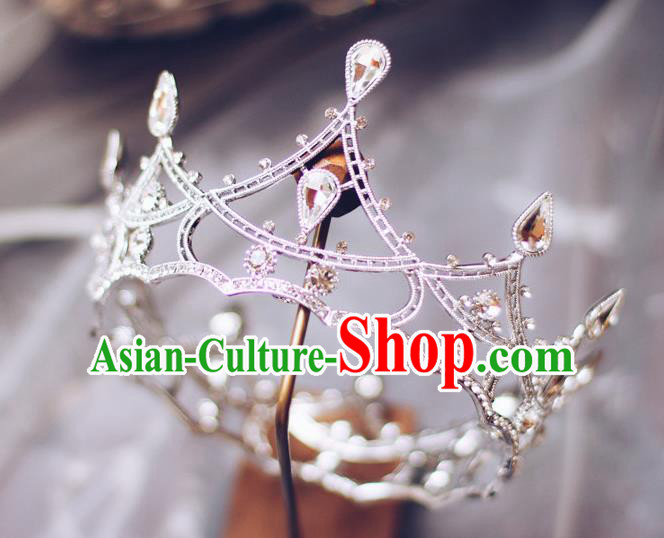 European Princess Jewelry Wedding Hair Accessories Bride Round Royal Crown