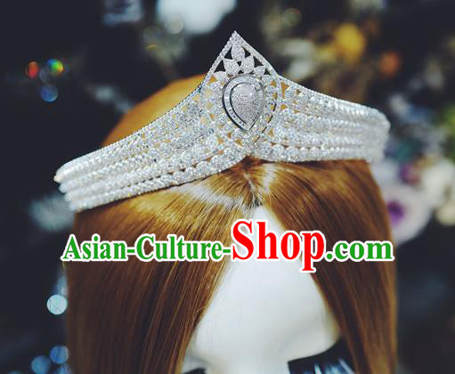 Top European Wedding Jewelry Accessories Princess Zircon Royal Crown Bride Headwear