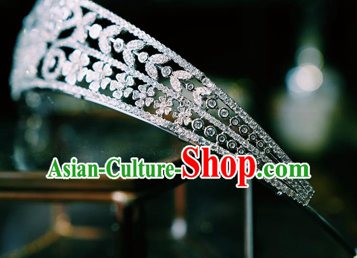 Top European Retro Zircon Butterfly Royal Crown Bride Headwear Princess Wedding Jewelry Accessories