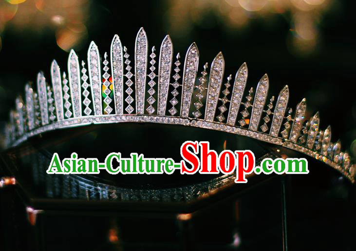 Top Grade Bride Headwear Princess Wedding Jewelry Accessories European Retro Zircon Royal Crown