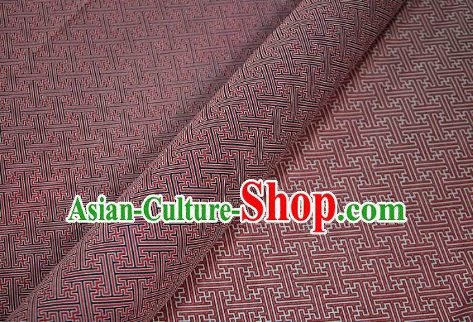 Chinese Classical Pattern Design Red Song Brocade Fabric Asian Traditional Silk Material