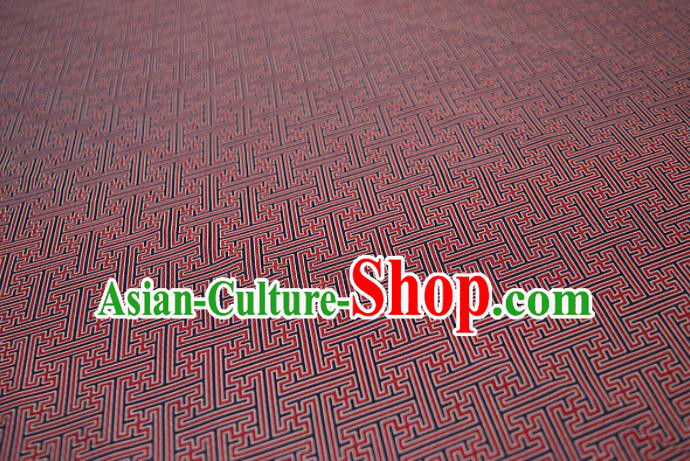 Chinese Classical Pattern Design Red Song Brocade Fabric Asian Traditional Silk Material