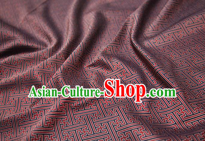 Chinese Classical Pattern Design Red Song Brocade Fabric Asian Traditional Silk Material