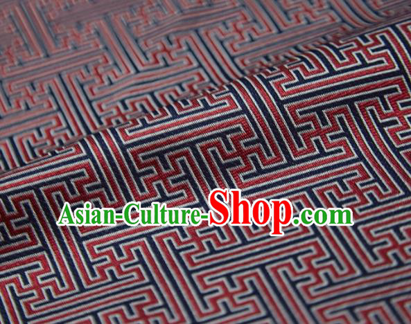Chinese Classical Pattern Design Red Song Brocade Fabric Asian Traditional Silk Material