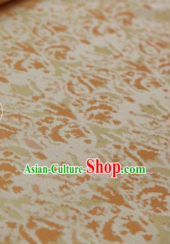 Chinese Classical Orange Flowers Pattern Design Song Brocade Fabric Asian Traditional Silk Material