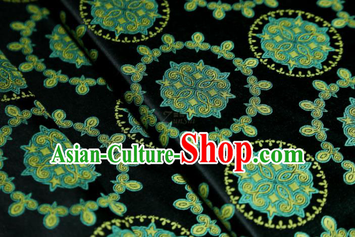 Chinese Classical Pattern Design Atrovirens Song Brocade Fabric Asian Traditional Silk Material