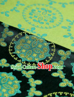 Chinese Classical Pattern Design Atrovirens Song Brocade Fabric Asian Traditional Silk Material