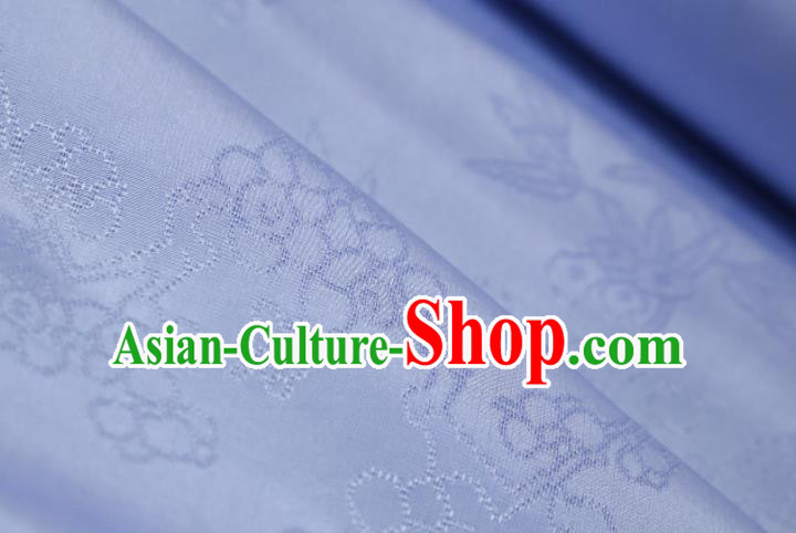 Chinese Classical Plum Pattern Design Lilac Mulberry Silk Fabric Asian Traditional Cheongsam Silk Material