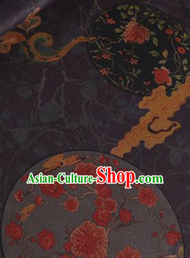 Chinese Classical Plum Blossom Pattern Design Purple Mulberry Silk Fabric Asian Traditional Cheongsam Silk Material