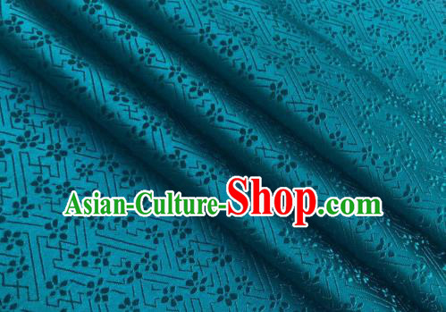 Chinese Classical Babysbreath Pattern Design Peacock Green Brocade Fabric Asian Traditional Satin Silk Material
