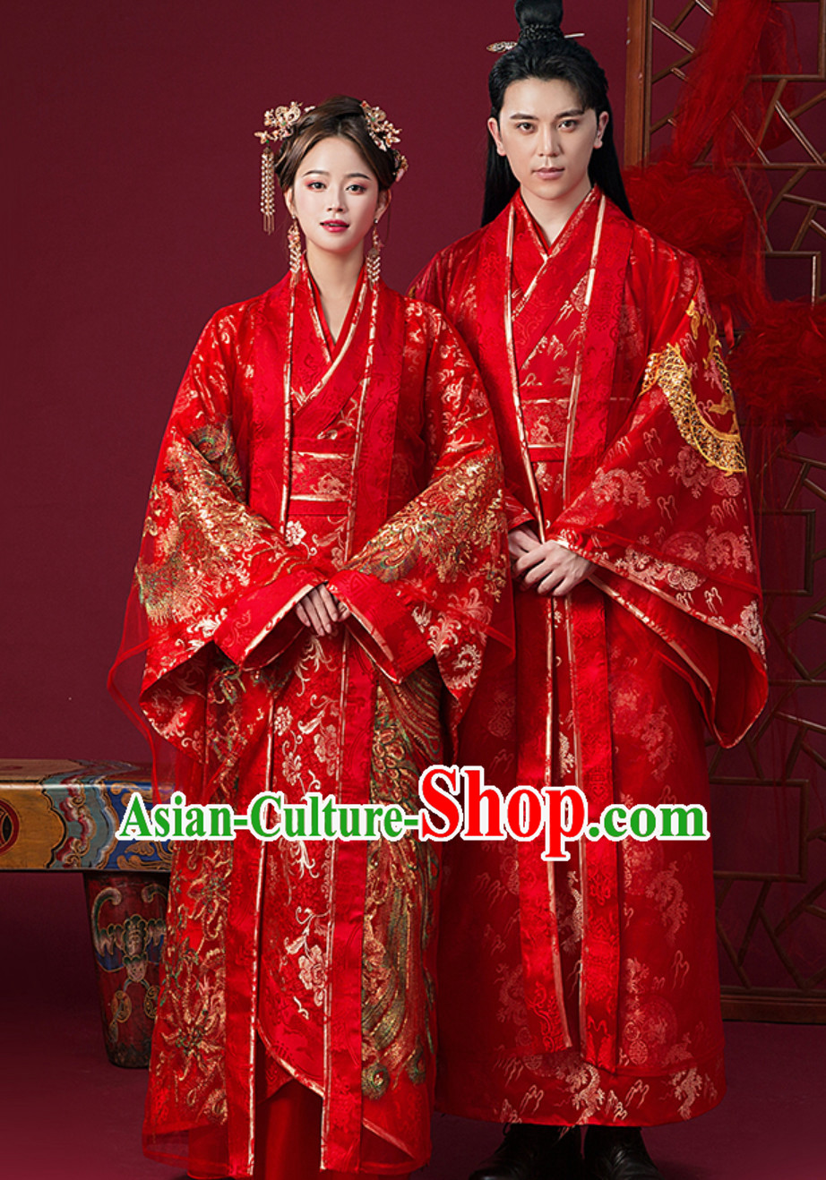 Ancient Chinese Tang Imperial Palace Princess Bride Wedding Dress