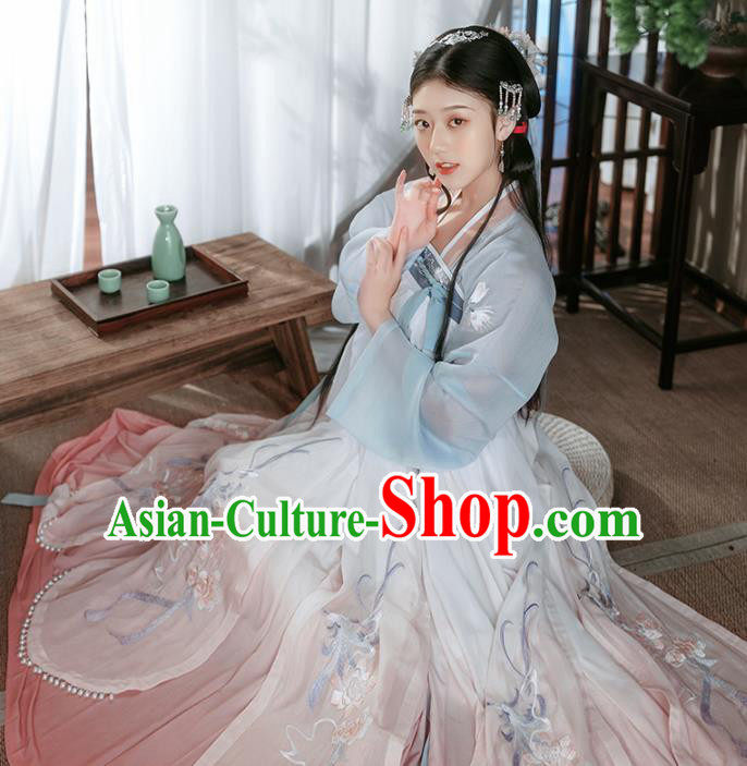 Chinese Ancient Rich Female Hanfu Dress Traditional Song Dynasty Nobility Lady Costumes for Women