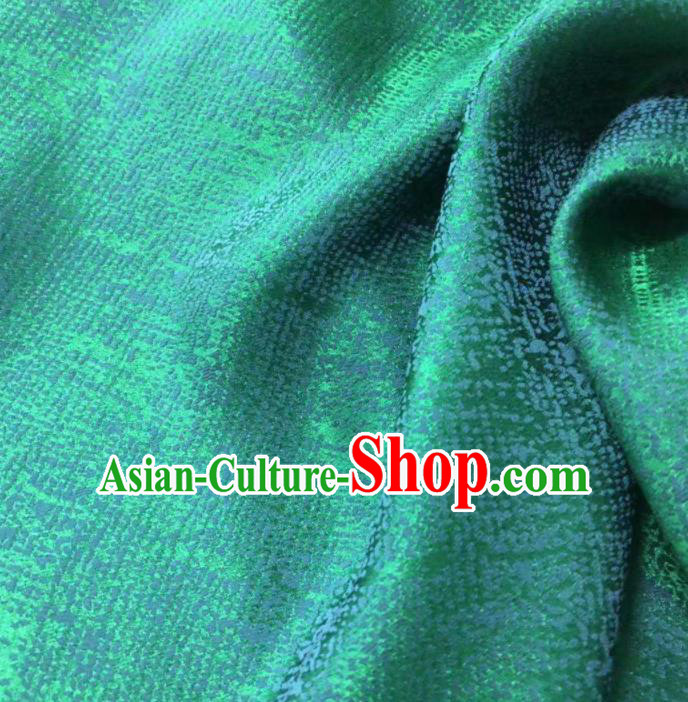 Chinese Classical Pattern Design Green Brocade Fabric Asian Traditional Cheongsam Silk Material