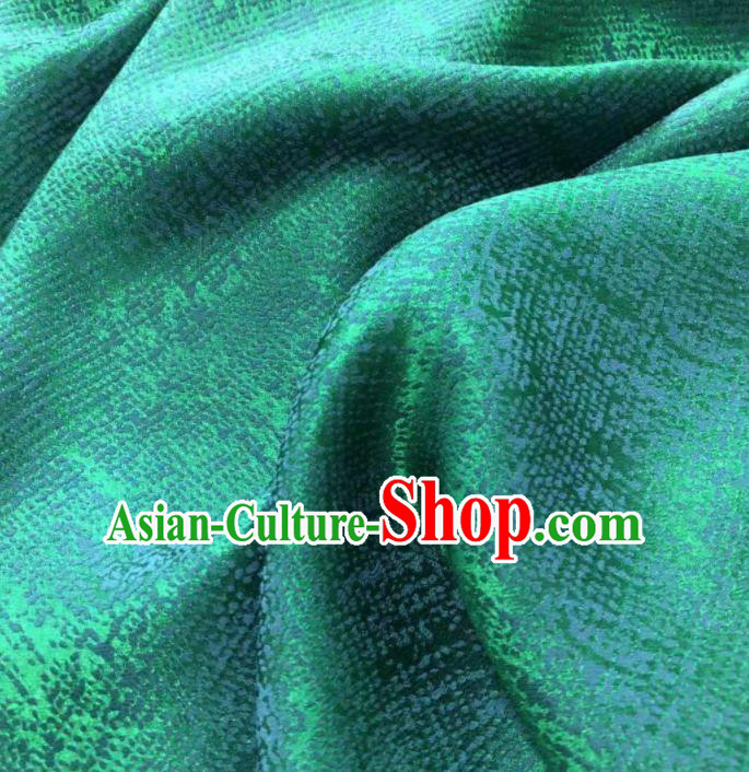 Chinese Classical Pattern Design Green Brocade Fabric Asian Traditional Cheongsam Silk Material