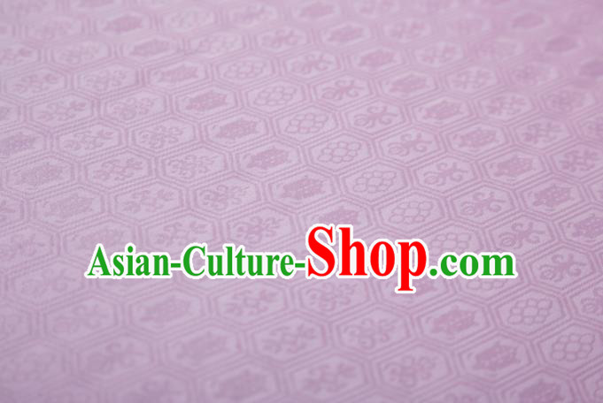 Chinese Classical Septaria Pattern Design Pink Silk Fabric Asian Traditional Cheongsam Brocade Material