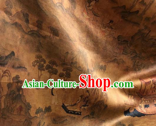 Asian Chinese Traditional Pattern Design Gambiered Guangdong Gauze Fabric Silk Material