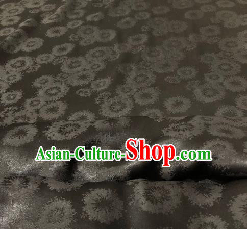 Asian Chinese Traditional Pattern Design Black Gambiered Guangdong Gauze Fabric Silk Material