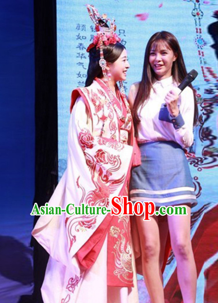 Chong Er Preach TV Drama Bride Wedding Dresses Ancient Chinese Wedding Garment
