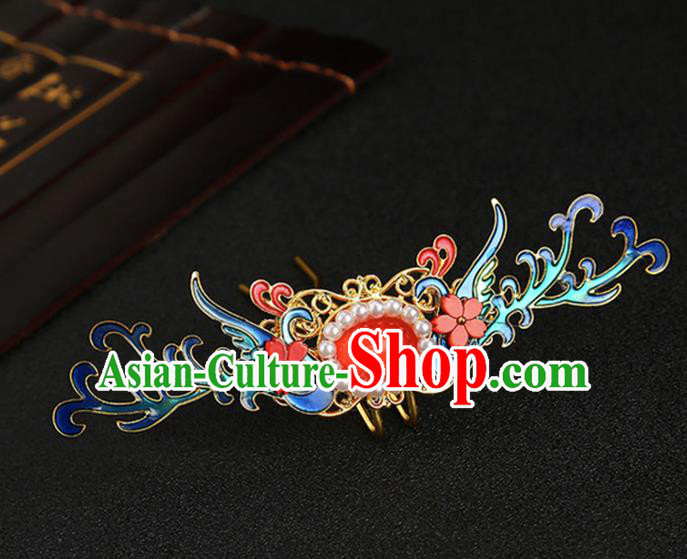 Chinese Classical Wedding Pearls Phoenix Hair Crown Hair Accessories Ancient Bride Hairpins for Women
