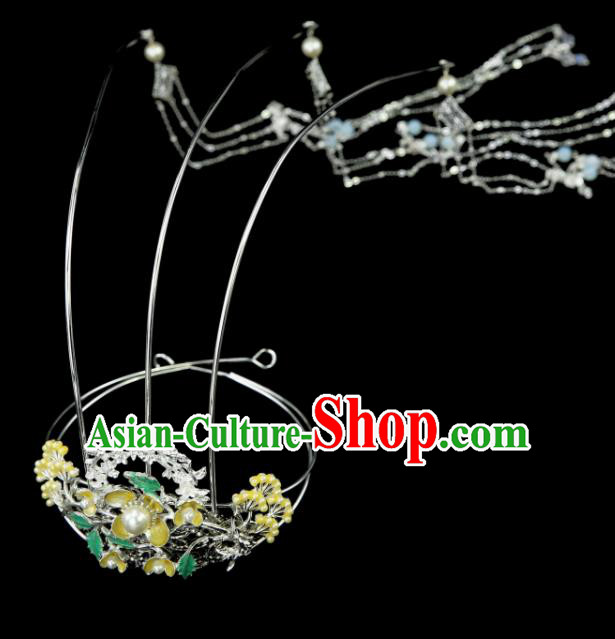 Chinese Ancient Princess Tassel Hair Crown Traditional Classical Dance Hair Accessories for Women