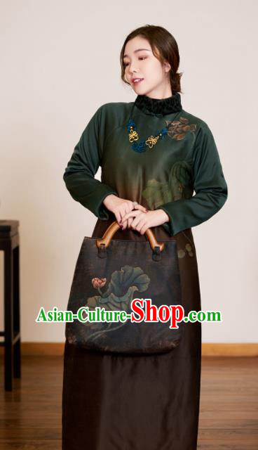 Traditional Chinese Young Women Cheongsam Silk Qipao Dress