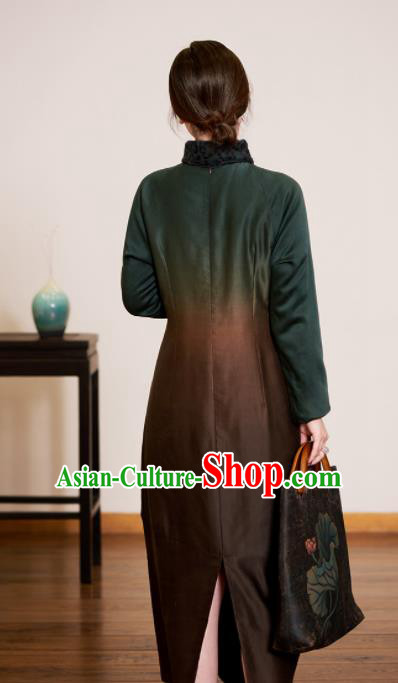 Traditional Chinese Young Women Cheongsam Silk Qipao Dress