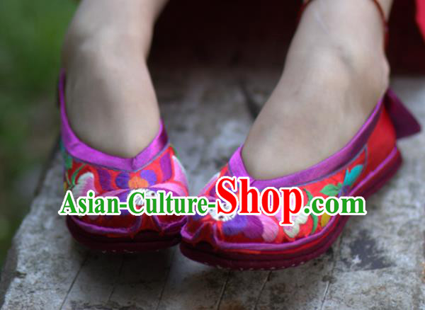 Chinese Wedding Embroidered Shoes Handmade Hanfu Shoes Traditional National Shoes for Women