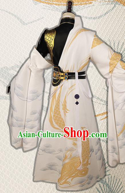Chinese Cosplay Swordsman King Hanfu Cloting Traditional Ancient Royal Highness Costume for Men