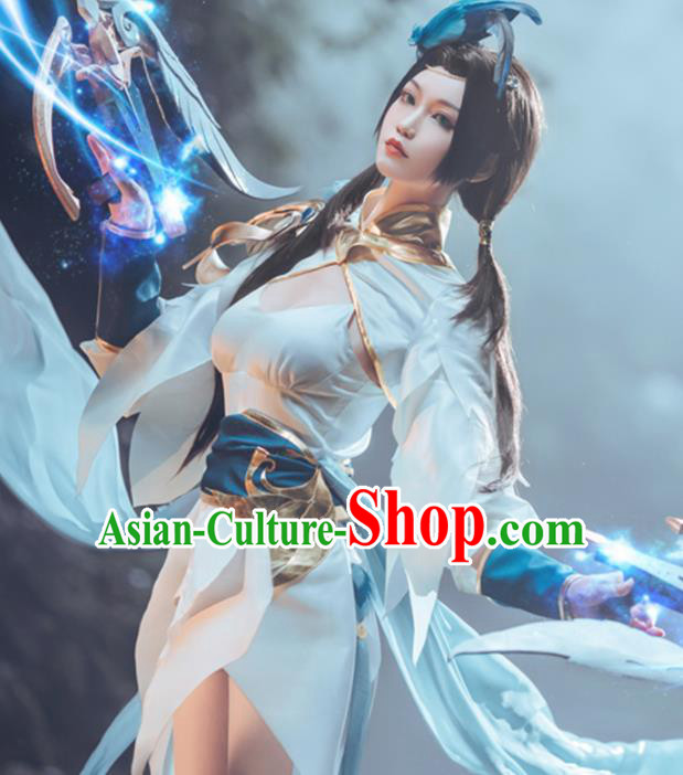 Chinese Cosplay Game Swordswoman Dress Traditional Ancient Female Knight Costume for Women