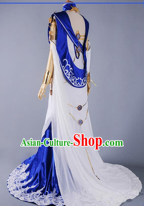 Chinese Cosplay Game Fairy Queen Dress Traditional Ancient Swordsman Costume for Women