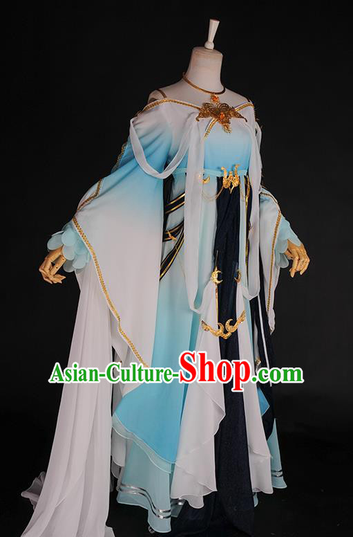 Chinese Cosplay Game Fairy Princess Dress Traditional Ancient Swordsman Costume for Women