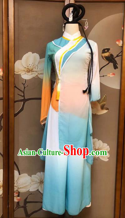 Chinese Classical Dance Zui Chun Feng Dress Traditional Fan Dance Stage Show Costume for Women