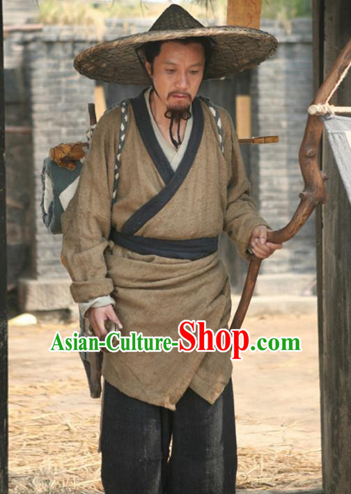 Chinese Traditional Ming Dynasty Civilian Costume Ancient Poor Male Hanfu Clothing for Men