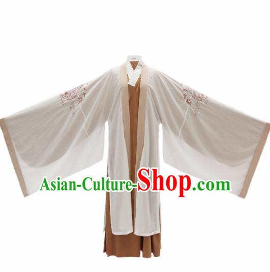 Chinese Ancient Nobility Childe Embroidered Hanfu Clothing Traditional Jin Dynasty Prince Costumes for Women