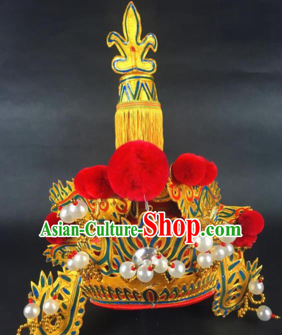 Chinese Traditional Beijing Opera God Takefu Hat Ancient Prime Minister Headwear