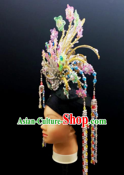 Chinese Traditional Peking Opera Queen Phoenix Hairpins Handmade Beijing Opera Diva Hair Accessories for Women
